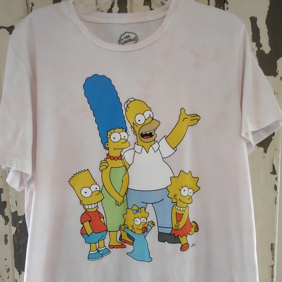 Unisex Simpsons Tie Dye Tee - Picture 1 of 5